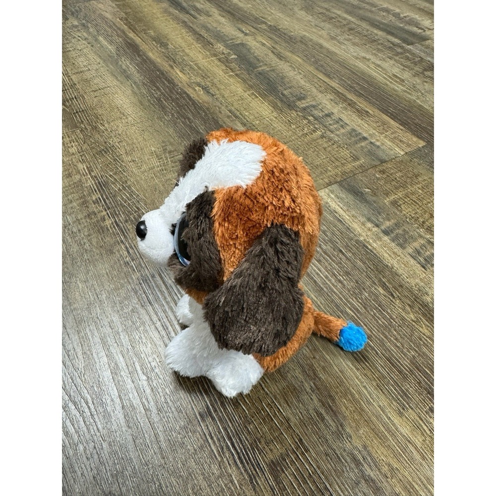Ty Beanie Boo Plush Duke the Dog Stuffed animal Brown White Big Glitter Eyes 6in - Picture 8 of 9
